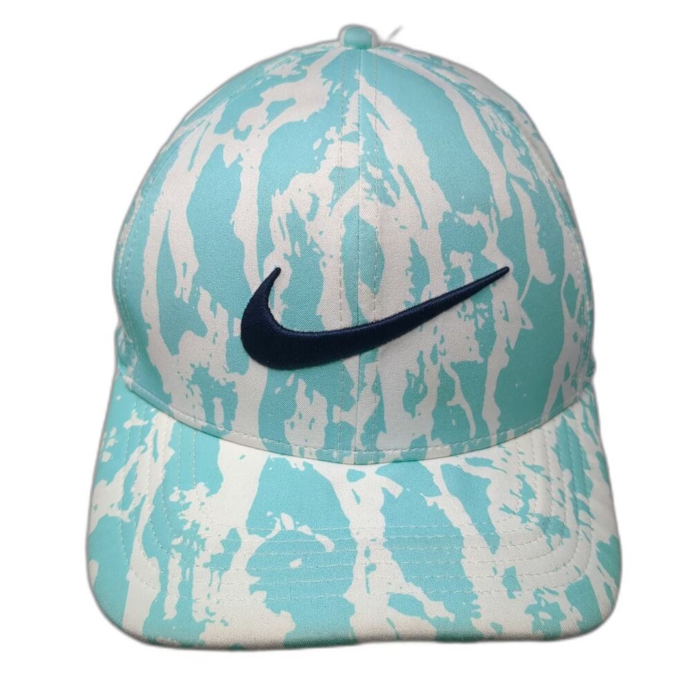 Nike Baseball Cap Blue White One Size Dri-FIT Classic99 Golf Abstract Hat